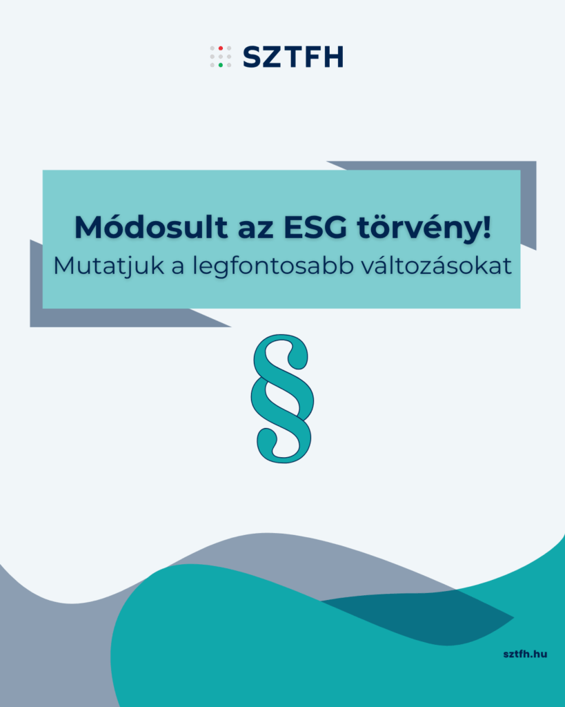 Módosult az ESG törvény!